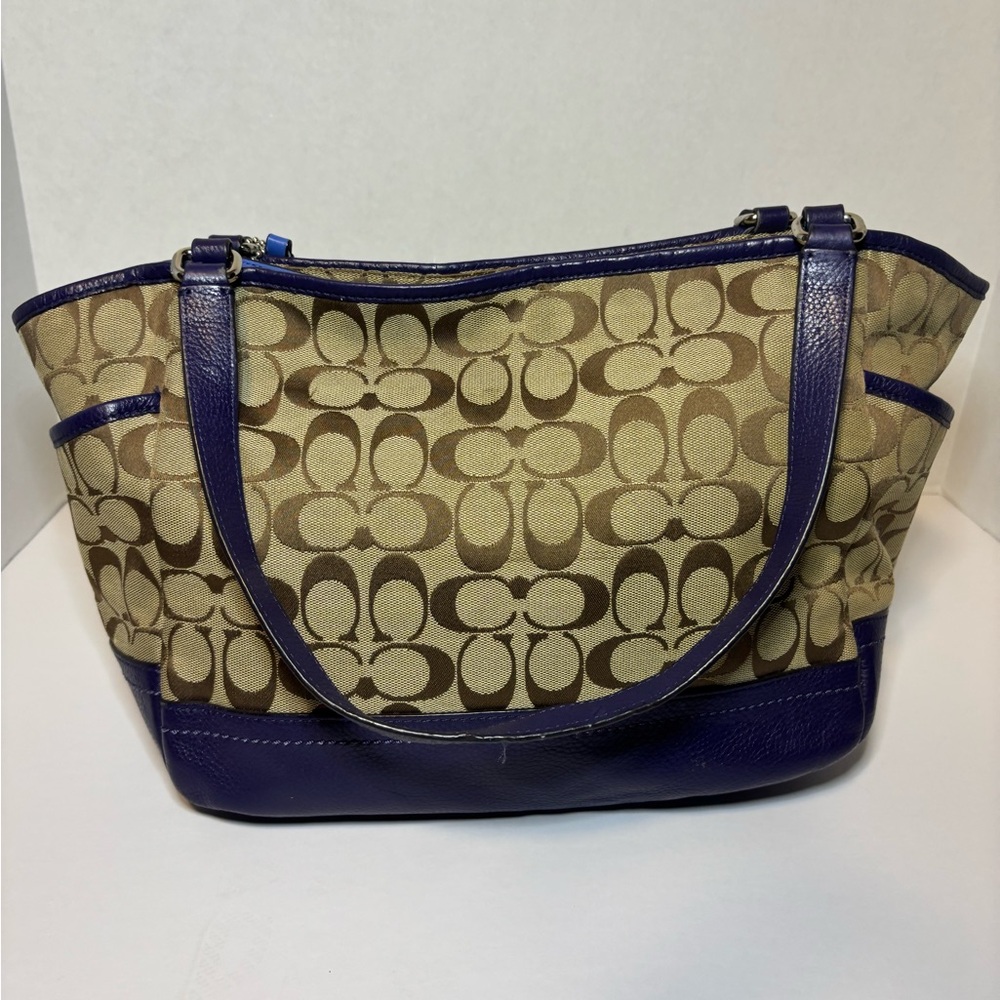 Coach 23297 Park Signature Carrie Tote Shoulder Bag